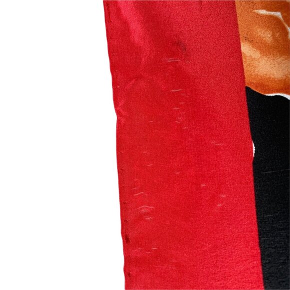 Vintage Hanae Mori Vibrant Floral Silk Scarf - Picture 4 of 6